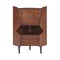 Southern Enterprises 49" Brown and Black Mid-century Modern Corner Bar Cabinet